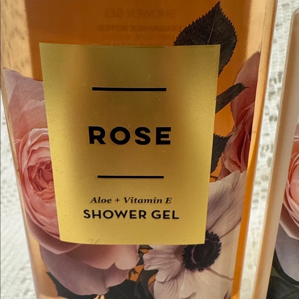 Bath and body Works ROSE 80Z body lotion 10 OZ shower gel both NEW